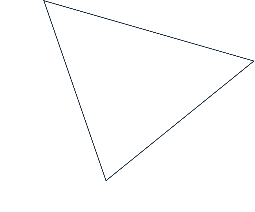 triângulo sem preenchimento